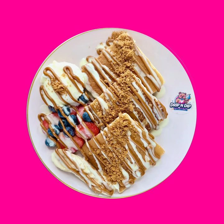Biscoff Square  Pancake Paradise – Drip n Dip Café Fort Lauderdale