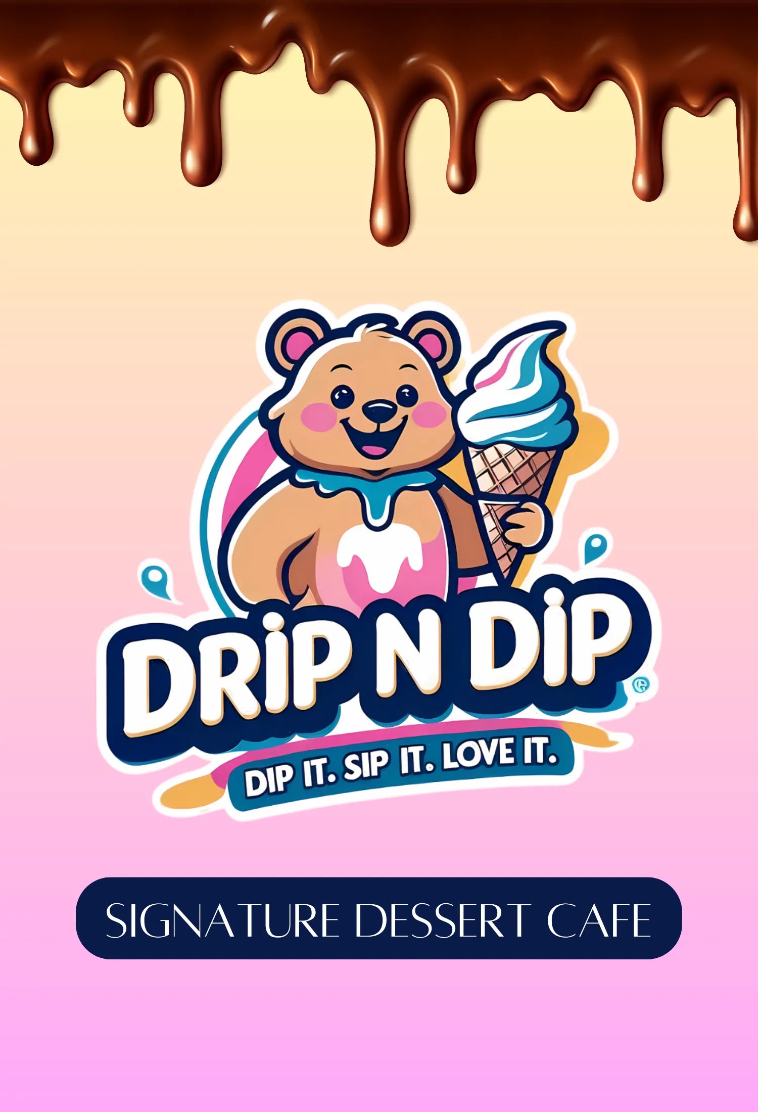 Drip n Dip Cafe Mobile Header