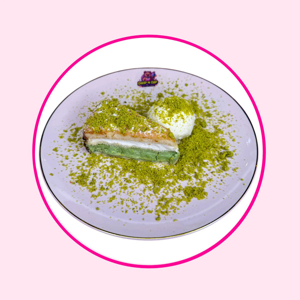 Nutty Pistachio Vanilla Ice Cream Cake