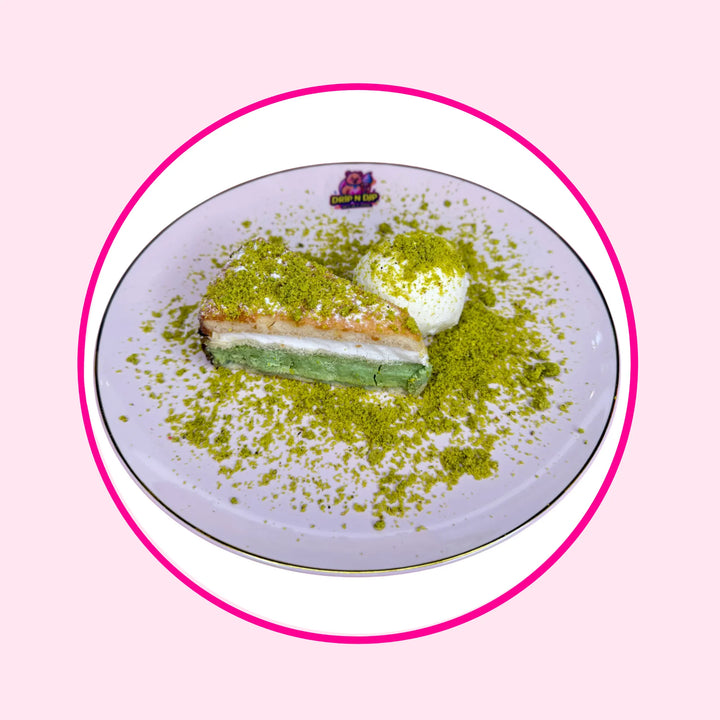 Nutty Pistachio Vanilla Ice Cream Cake