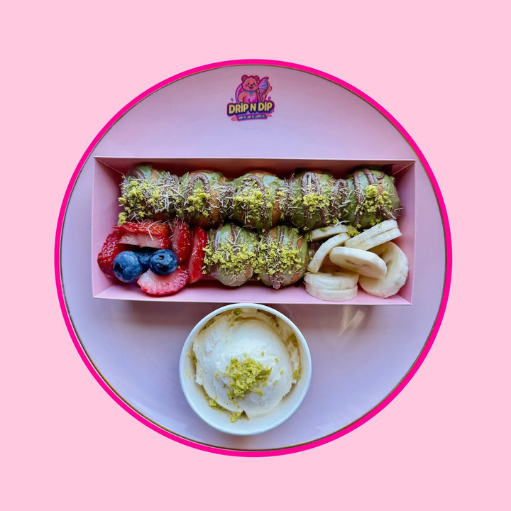 Dubai Chocolate Bubble Waffle Bites – Drip n Dip Café 