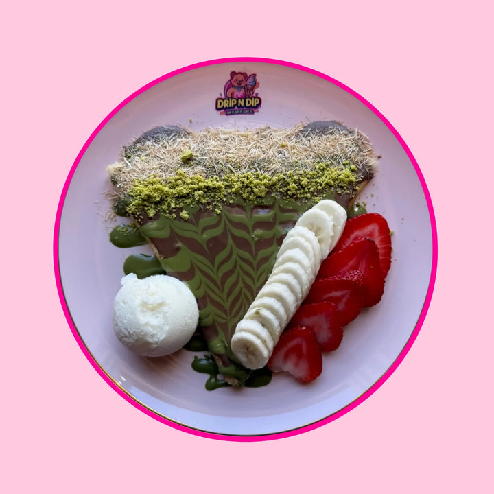 Dubai Chocolate Crepe Dream – Drip n Dip Café 