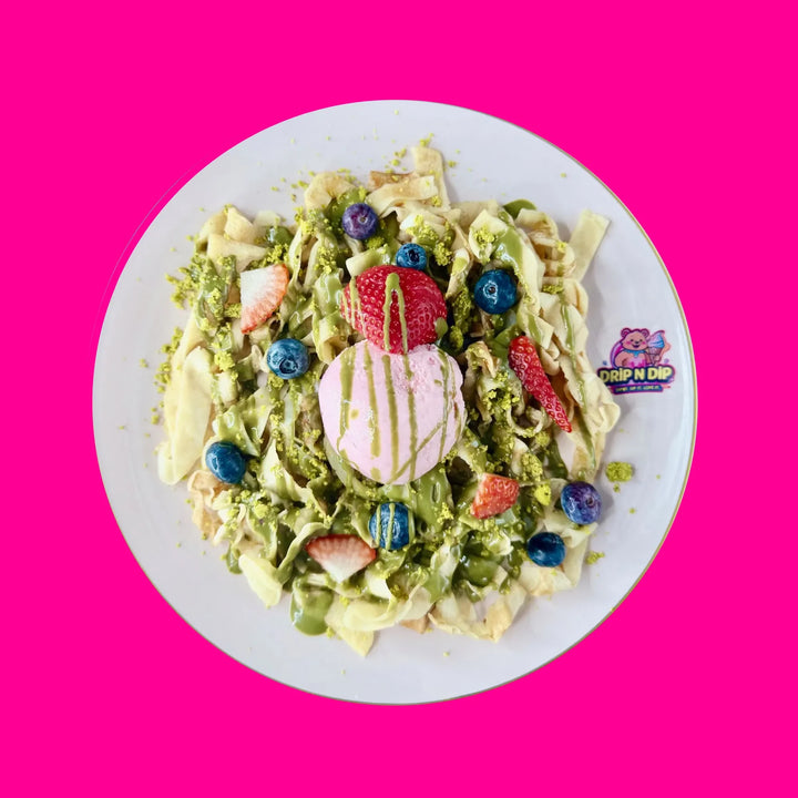 Dubai Chocolate Noodles Crepe Affair – Drip n Dip Café Fort Lauderdale