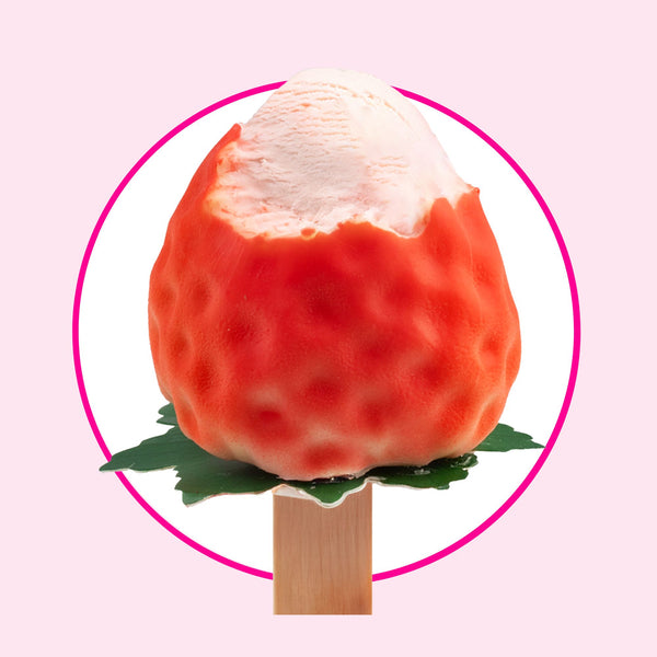 Get Deshi Fruit Whisper Strawberry Ice Bar - Viral Strawberry Fruit Shape Ice Cream
