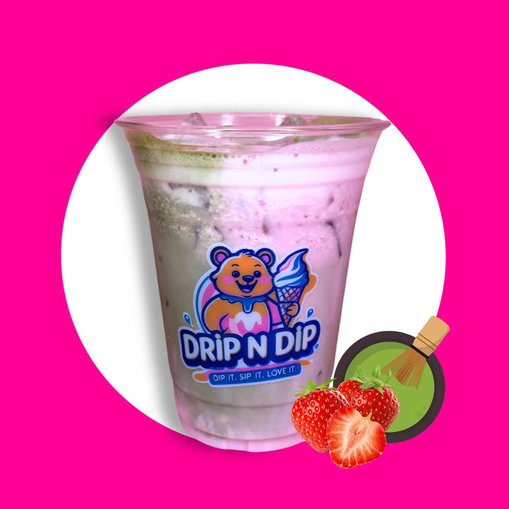 MATCHA LATTE  - STRAWBERRY - DRIP N DIP