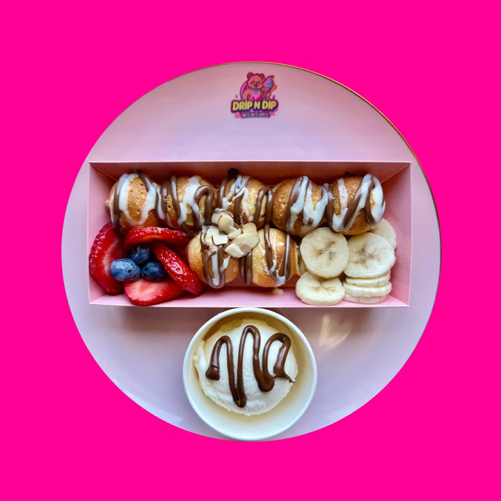 Nutella Bubble Waffle Bites – Drip n Dip Café Fort Lauderdale