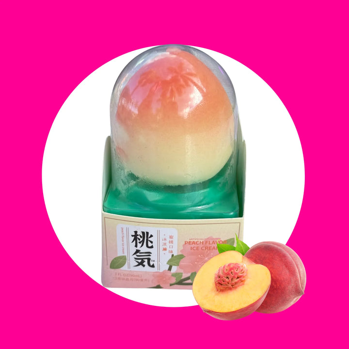 Viral Fruit-Shaped Ice Cream - Peach Flavor - Available at Drip n Dip